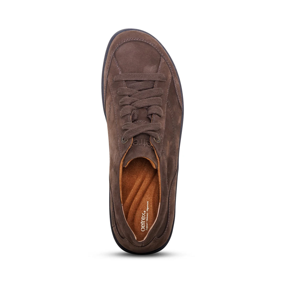 aetrex dahila lace-up oxford women's | dark earth