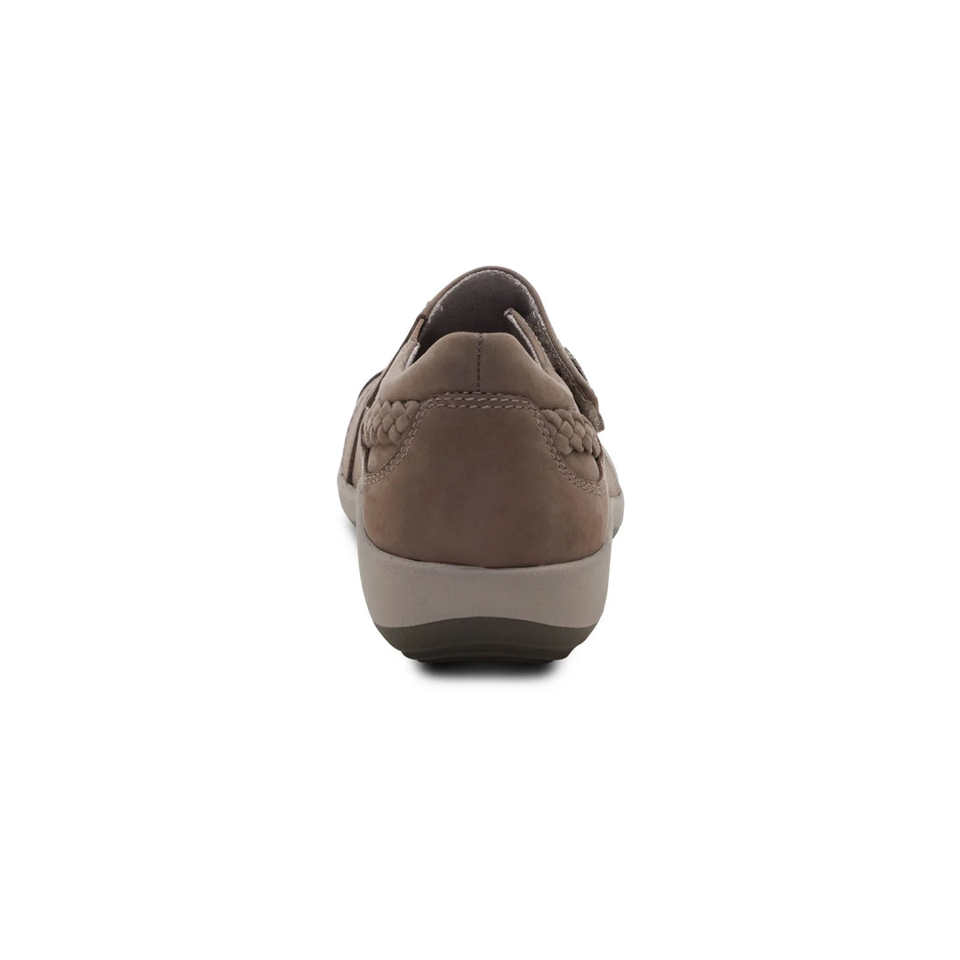 aetrex karina wide monk strap women's | warm grey