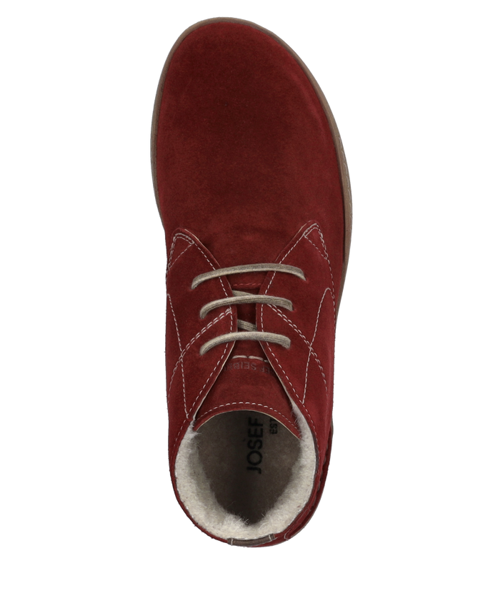 josef seibel anna 08 women's | red shiny velour/washed