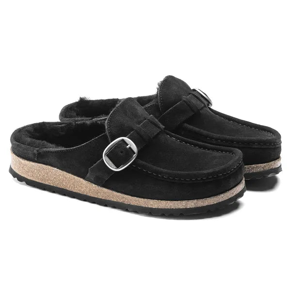 birkenstock buckley shearling narrow | black