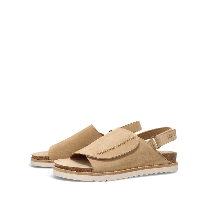 taos abstract women's | warm sand suede