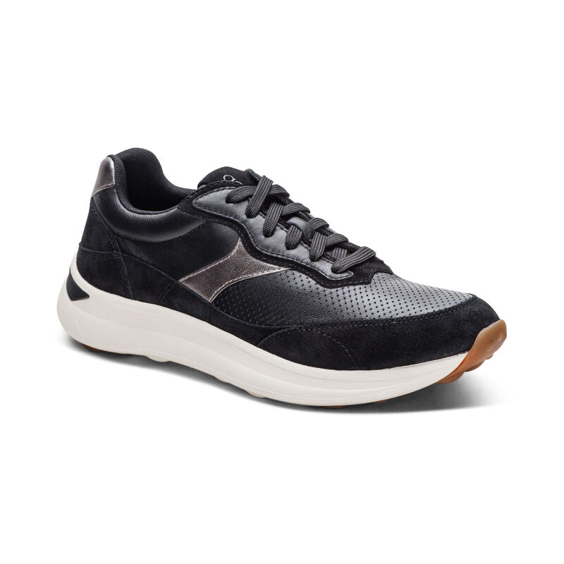 aetrex emily lace up women's | black