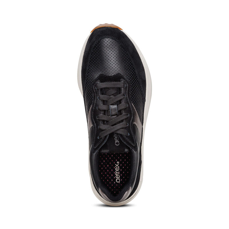aetrex emily lace up women's | black
