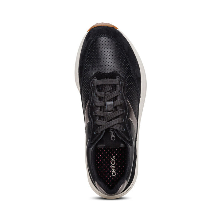 aetrex emily lace up women's | black