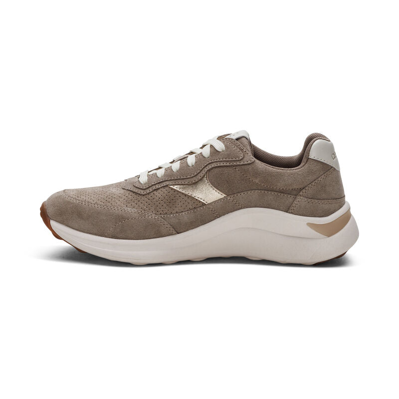 aetrex emily lace up women's | taupe