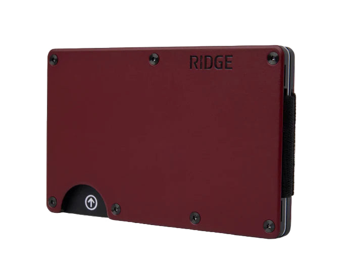 ridge wallet - cash strap | black cherry