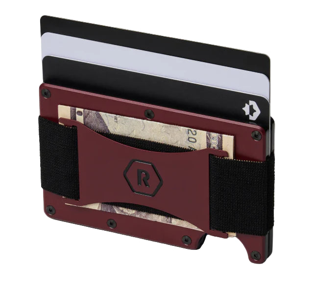 ridge wallet - cash strap | black cherry