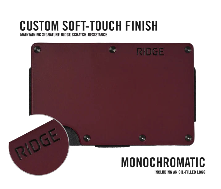ridge wallet - cash strap | black cherry