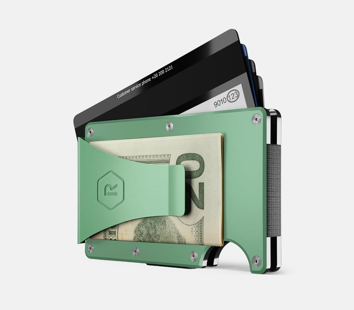 ridge wallet aluminum - money clip | eucalyptus