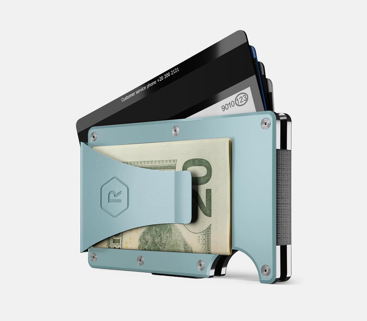 ridge wallet aluminum - money clip | sea glass