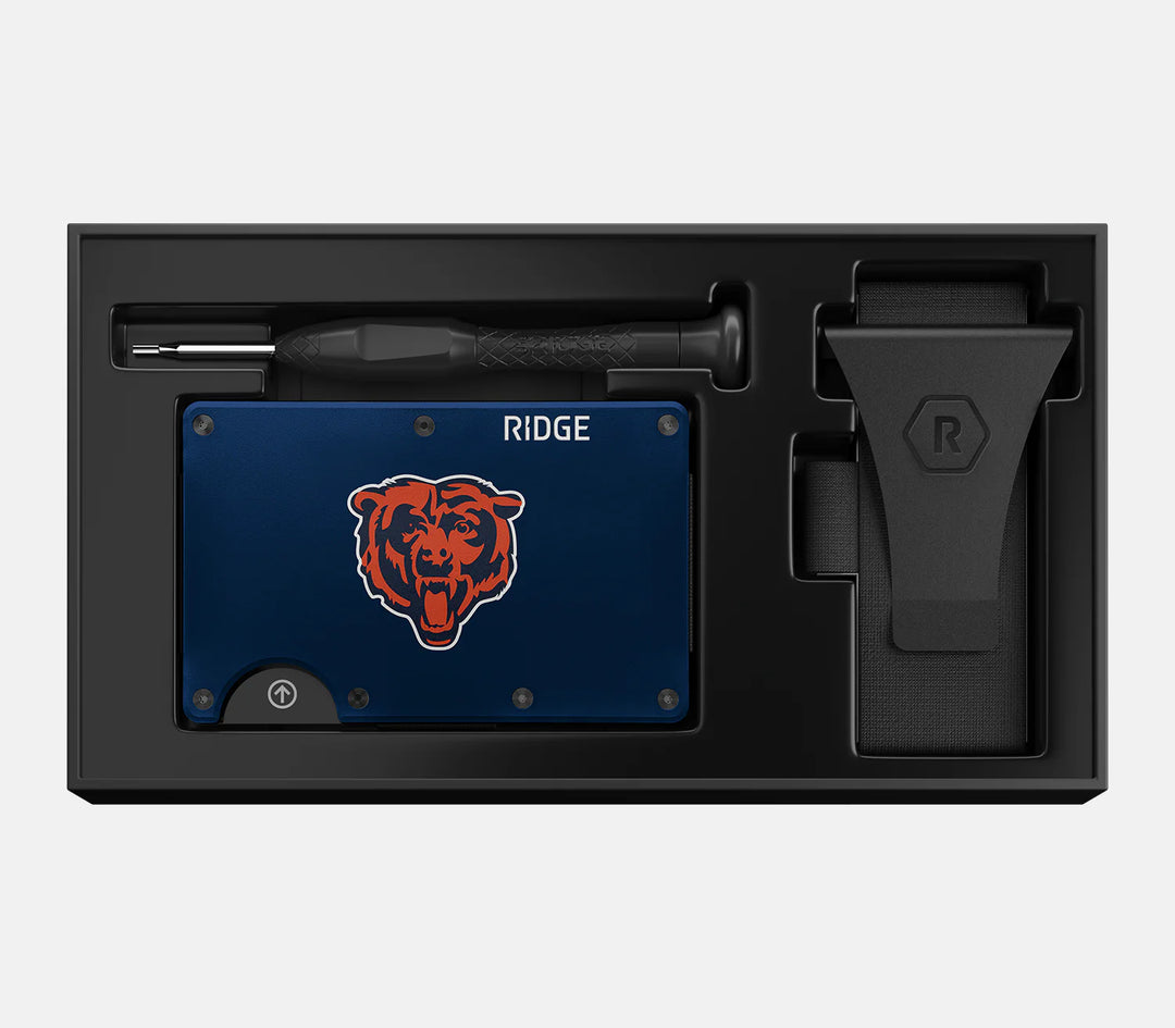 ridge wallet nfl - cash strap | chicago bears