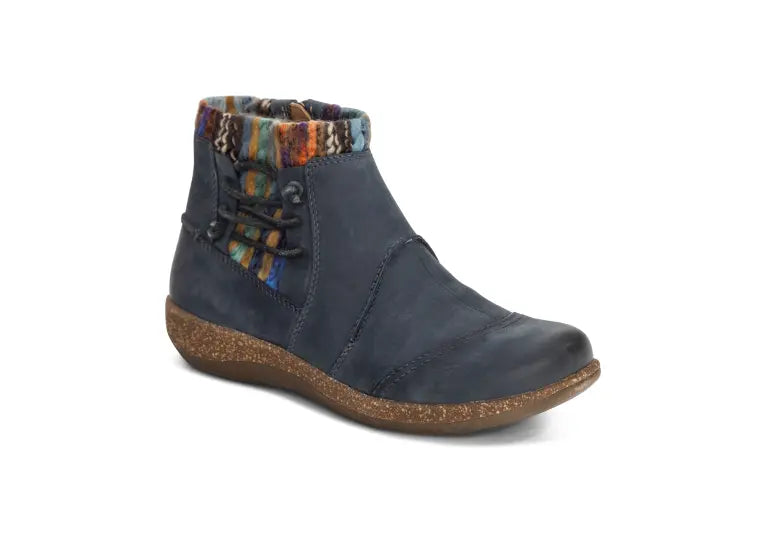 aetrex cammie arch support sweater boot women's | blue