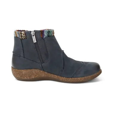 aetrex cammie arch support sweater boot women's | blue