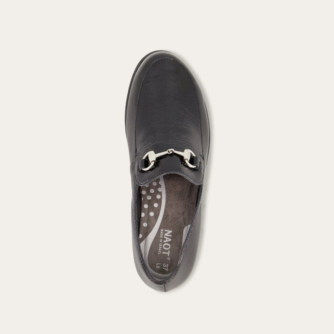 naot bentu women's | black crinkle patent