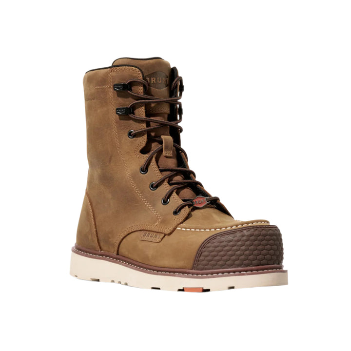 brunt the marin 8" brunt toe waterproof comp toe men's | brown