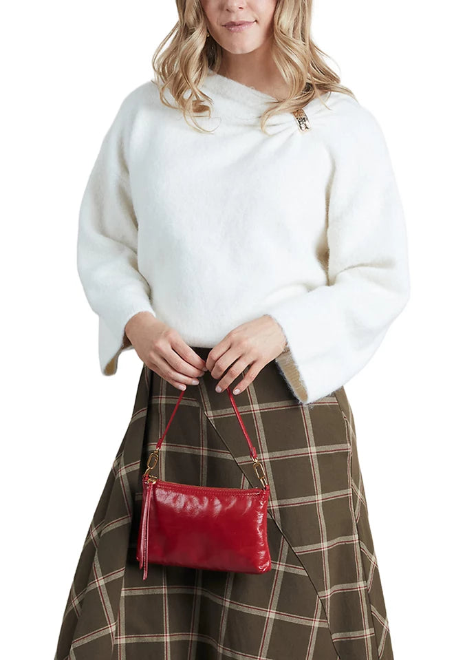 hobo darcy crossbody women's | true red