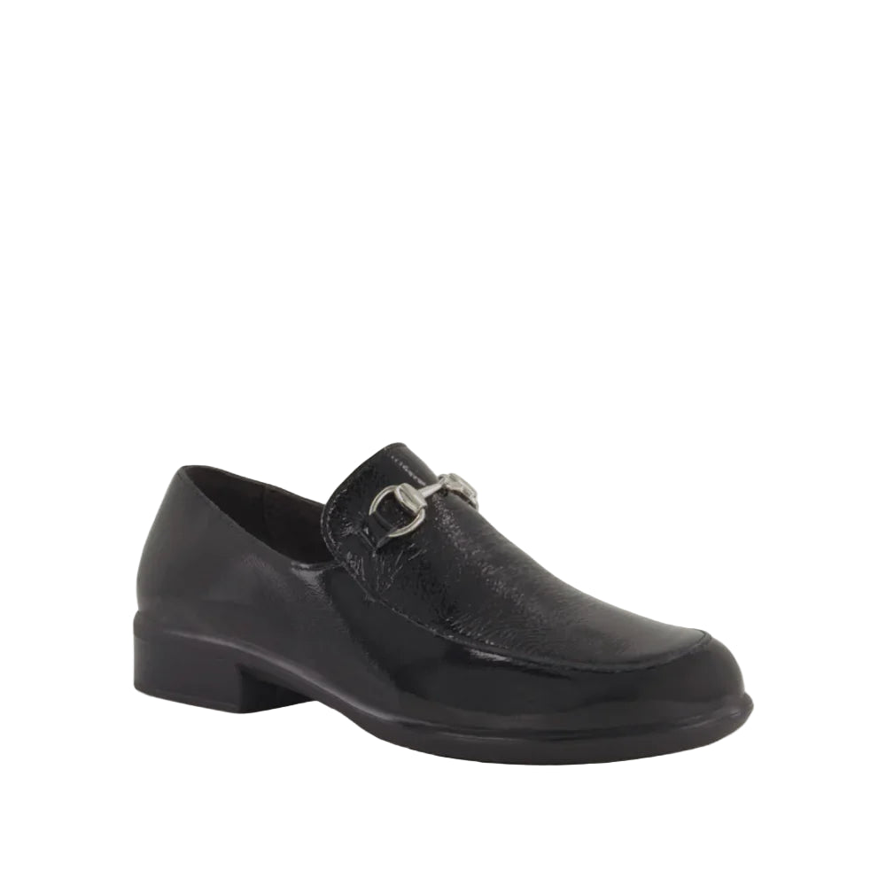 naot bentu women's | black crinkle patent