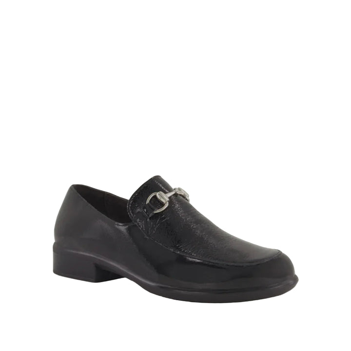 naot bentu women's | black crinkle patent