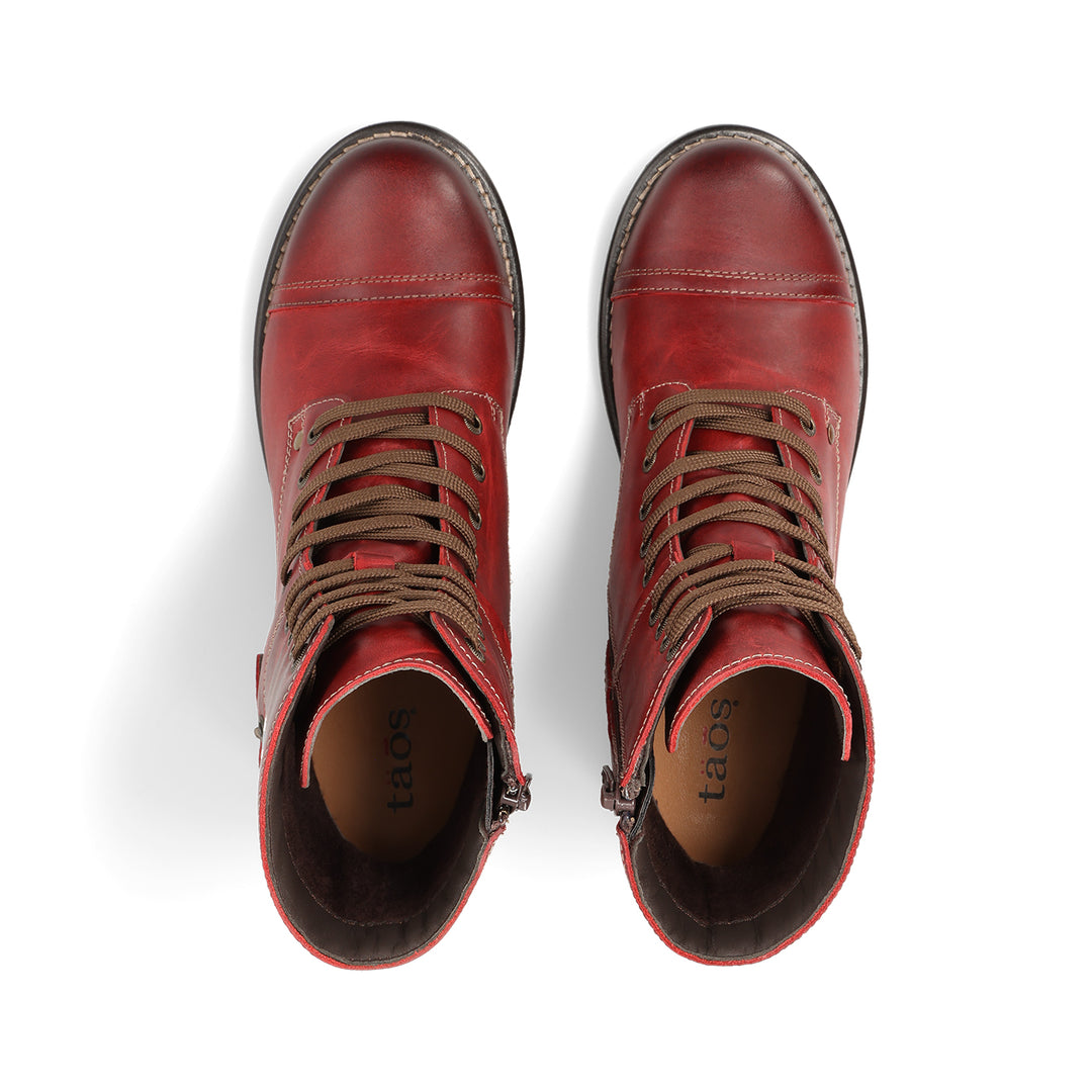 taos crave women's | red vintage leather