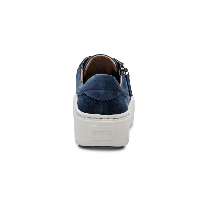 aetrex aubrey arch support platform women's | navy