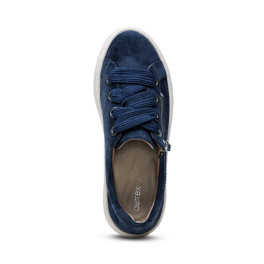 aetrex aubrey arch support platform women's | navy