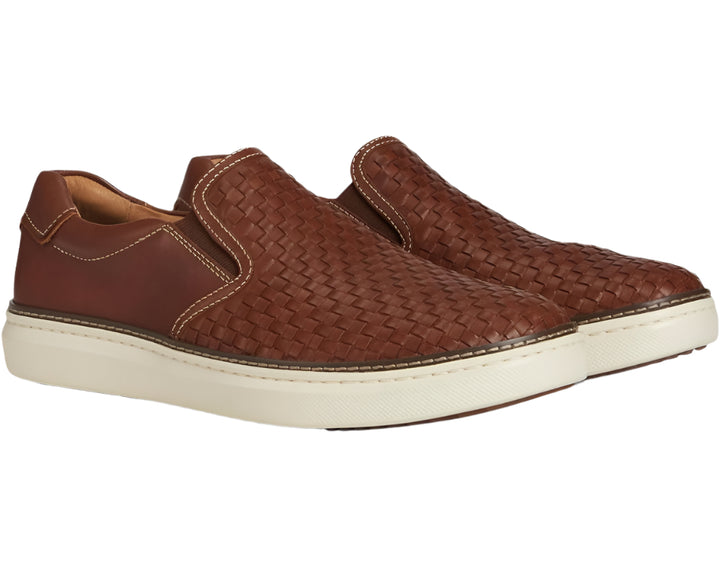 johnston & murphy mcguffey 2 woven slip-on men's | tan woven