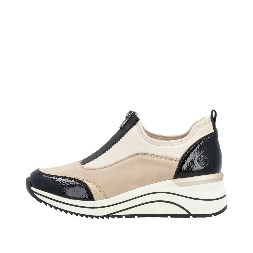 rieker eleni women's | black/jute/ginger-gold/perlcreme