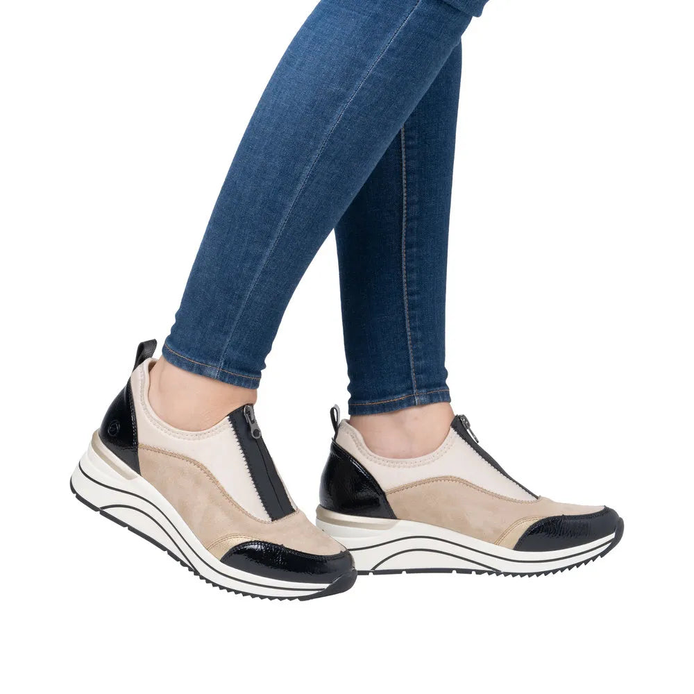 rieker eleni women's | black/jute/ginger-gold/perlcreme