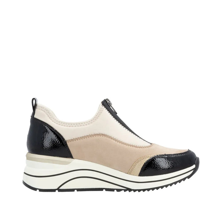 rieker eleni women's | black/jute/ginger-gold/perlcreme