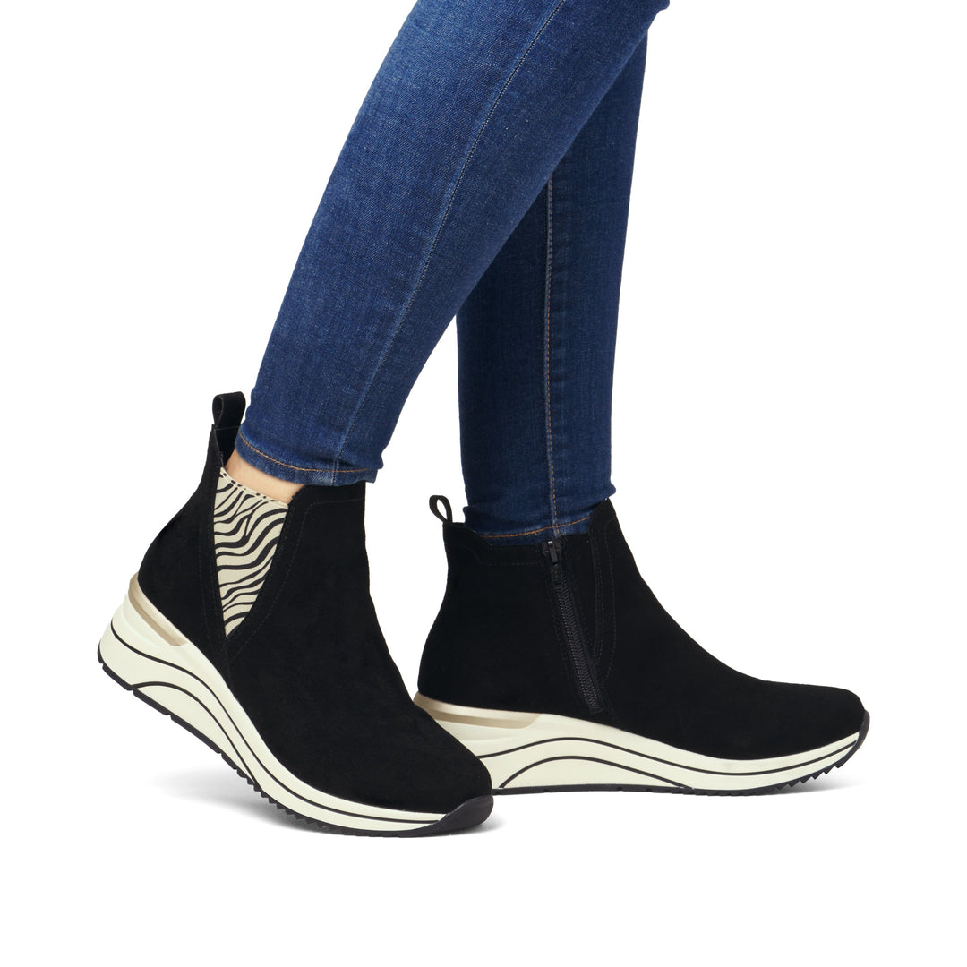 rieker eleni women's | schwarz/beige/schwarz/schwarz