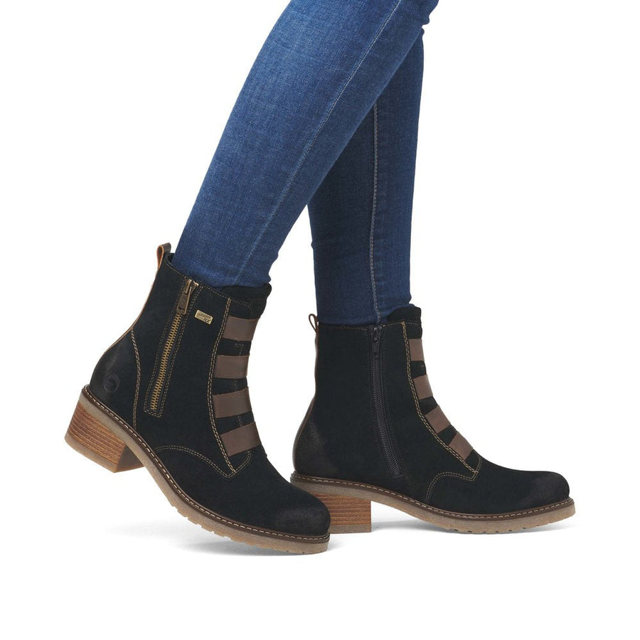 rieker aida women's | schwarz/kastanie
