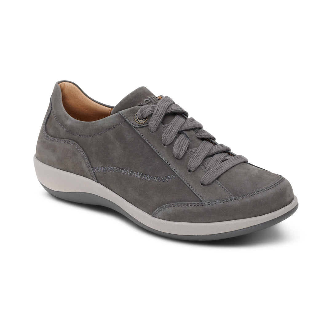 aetrex dahlia lace up oxford women's | charcoal