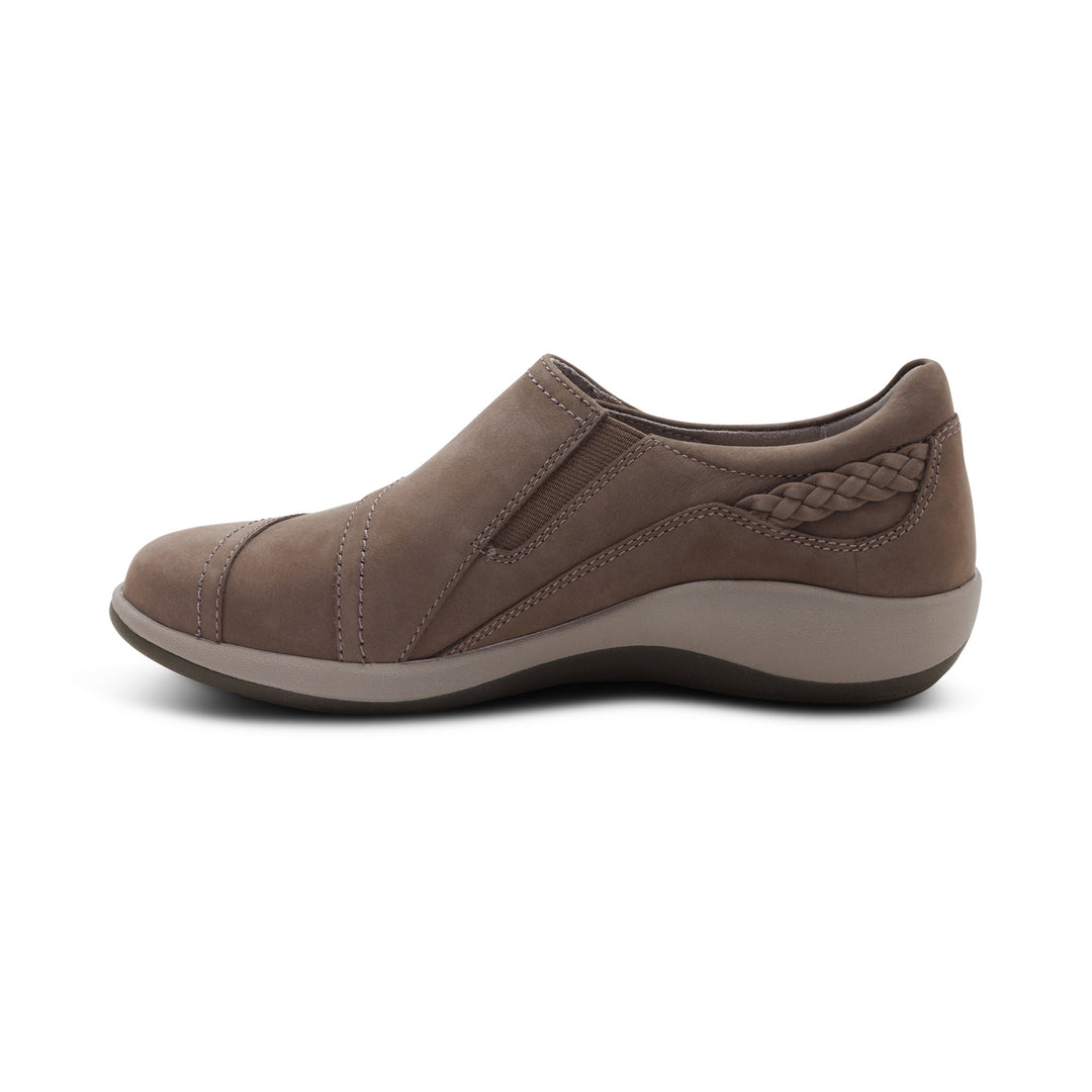 aetrex karina monk strap women's | warm grey