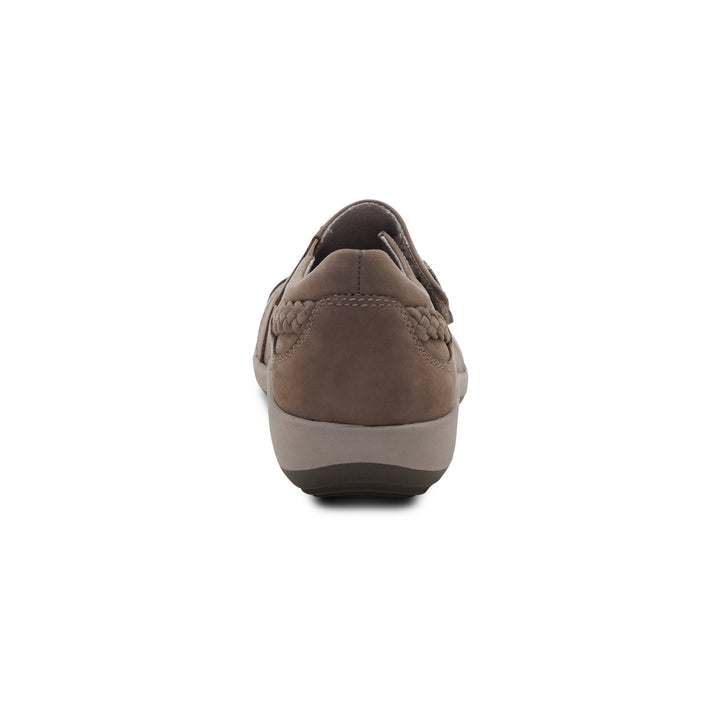 aetrex karina monk strap women's | warm grey