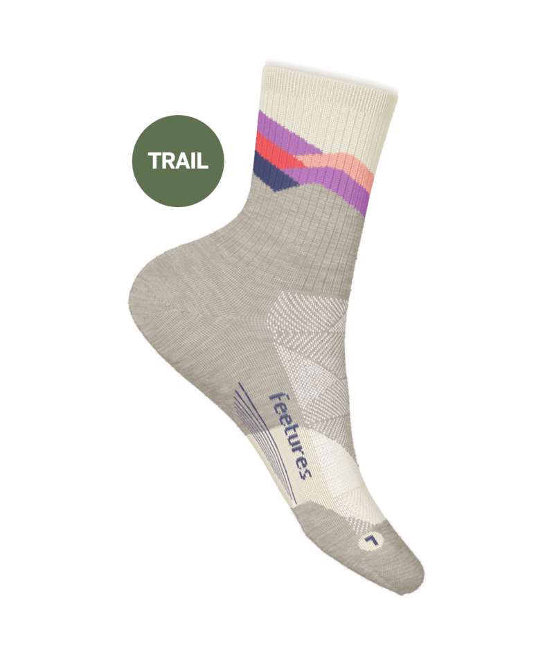 feetures trail max cushion mini crew | mountain high cream