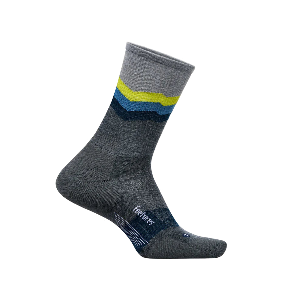 feetures merino 10 cushion mini crew | switchback gray