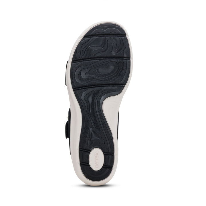 aetrex jenny adjustable slide women's | black