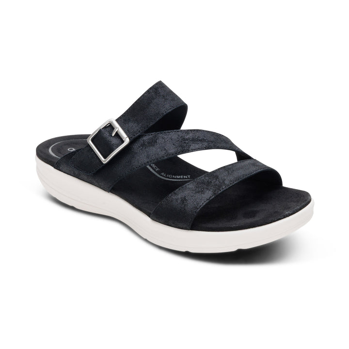 aetrex jenny adjustable slide women's | black