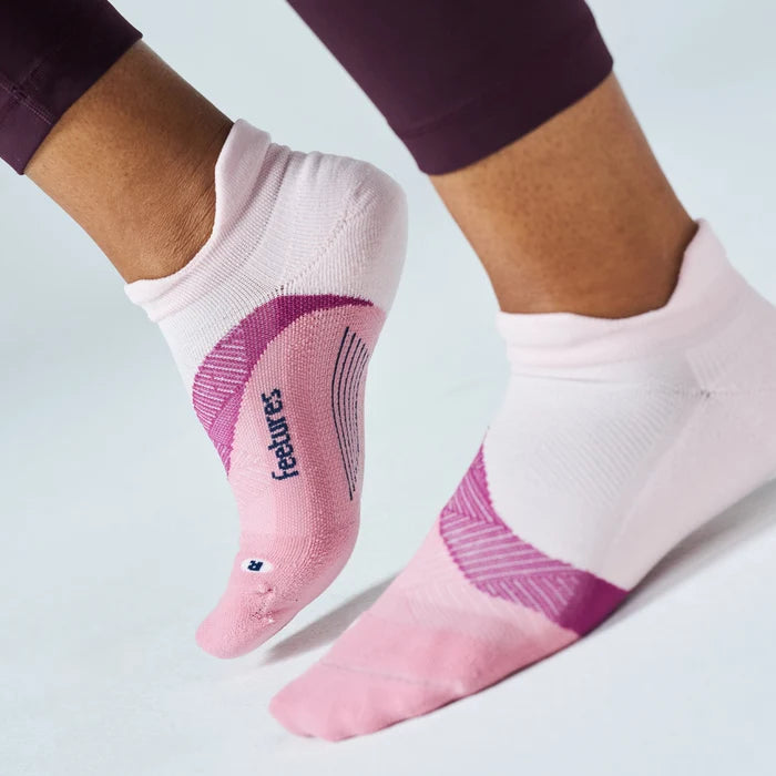 feetures elite light cushion tab sock | pink salt