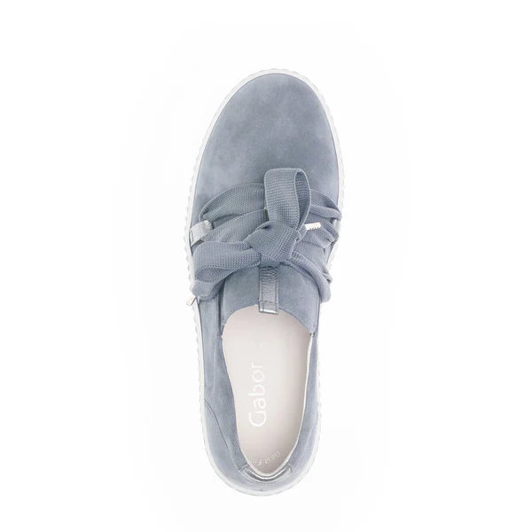 gabor sneaker bow women's | light blue