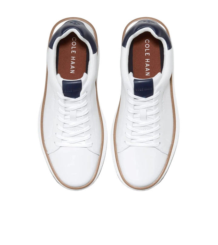 cole haan grandpro court skyweave men's | optic white midnight moon