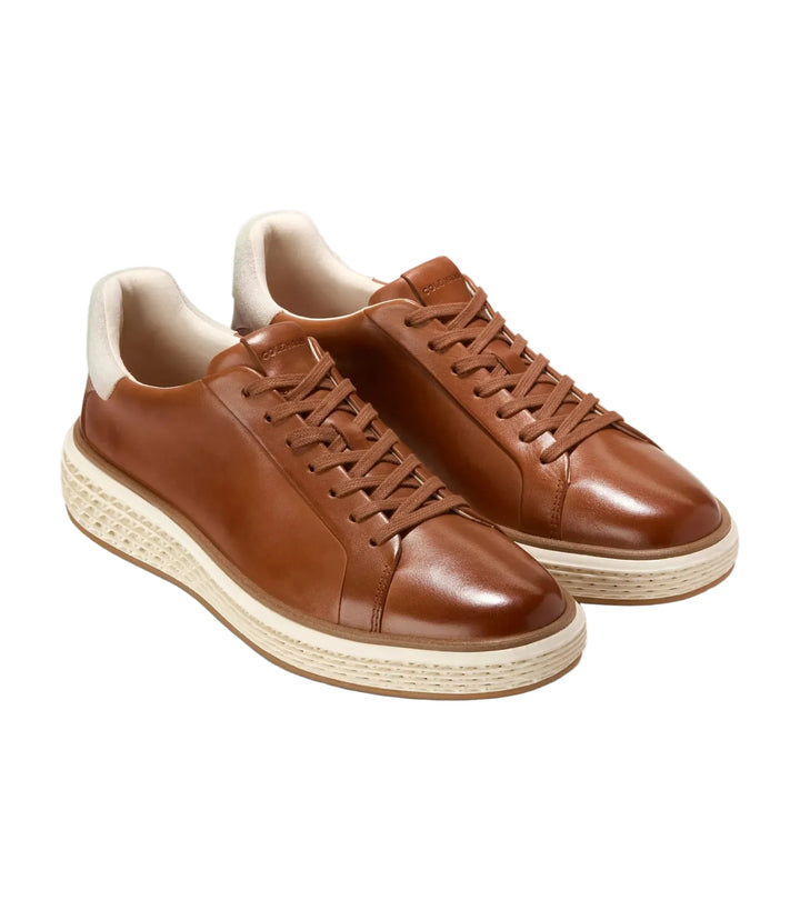 cole haan grandpro court skyweave men's | british tan chocolate ivory
