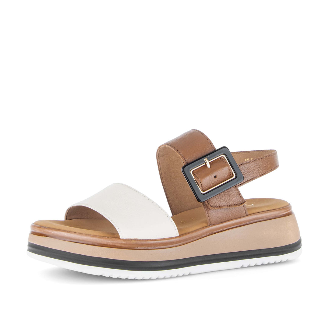 gabor premium sandal women's | creme/camel