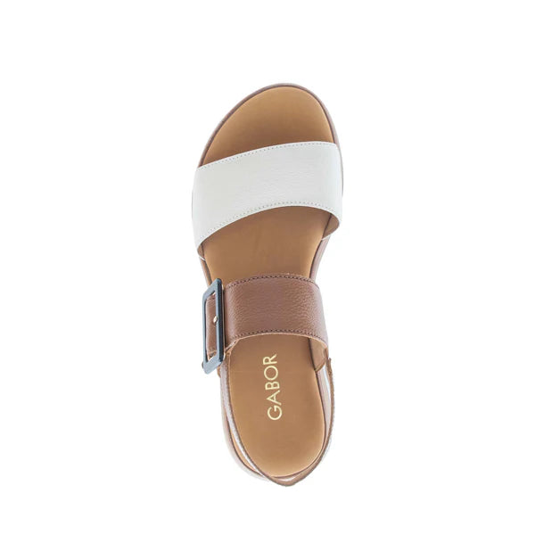 gabor premium sandal women's | creme/camel