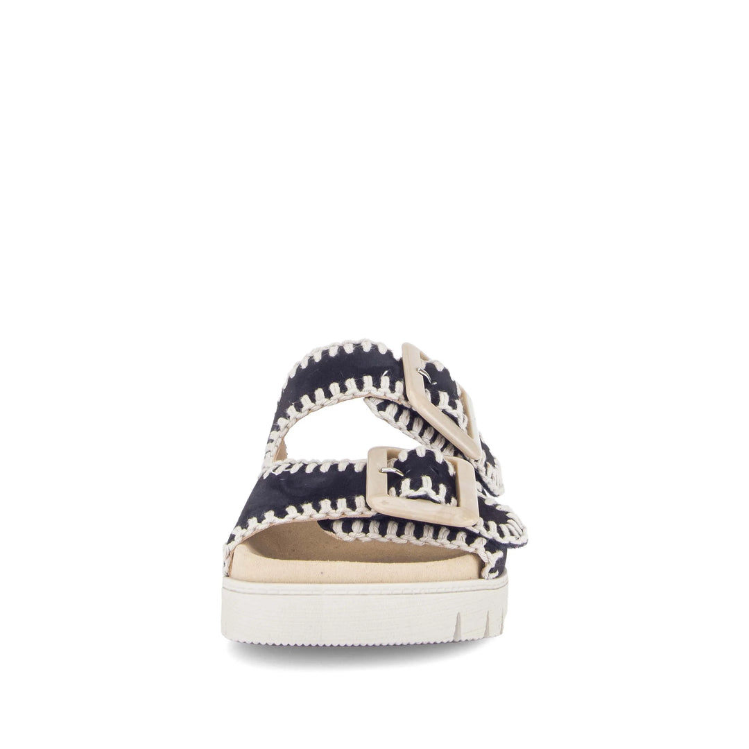 gabor two strap buckle sandal | dark blue