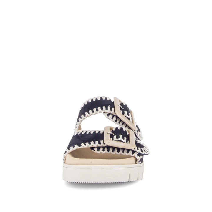 gabor two strap buckle sandal | dark blue
