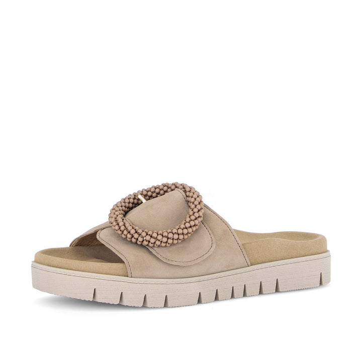 gabor one strap ring slide women's | sand