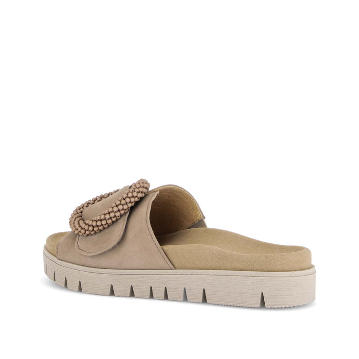 gabor one strap ring slide women's | sand