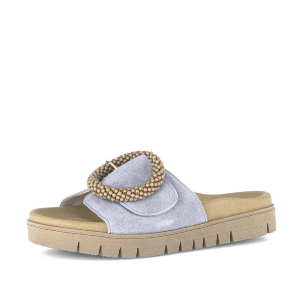gabor one strap ring slide women's | sky