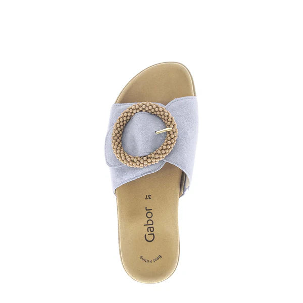 gabor one strap ring slide women's | sky